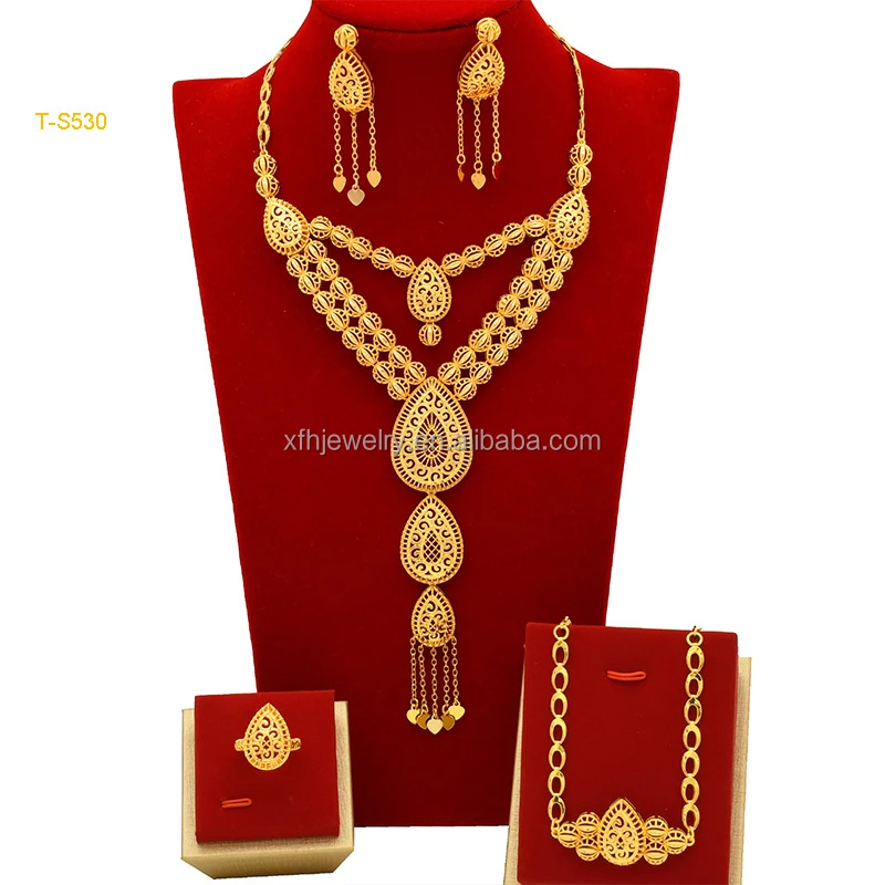 Dubai Jewelry Sets Gold Plated 24k Jewellery For Women Africa India