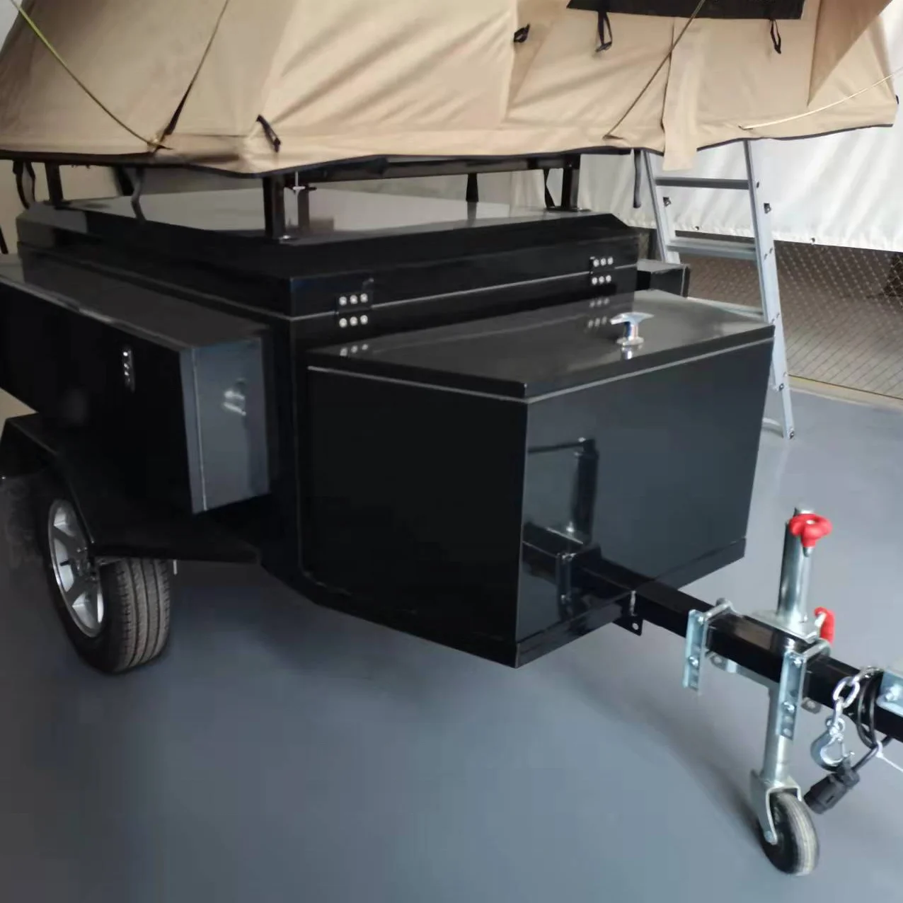 Jiifeoo Vehicle Transport Trailer Small Cargo Trailer for Car Small Road Camping Trailer