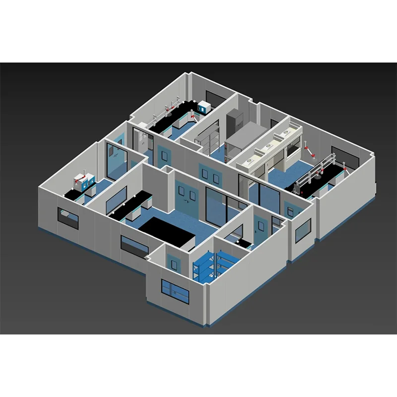 HUAAO ISO GMP Dust-Free PVC Wall Panel Modular Clean Room for Laboratories and Workshops FFU Clean Booth Assembly with Hard Wall