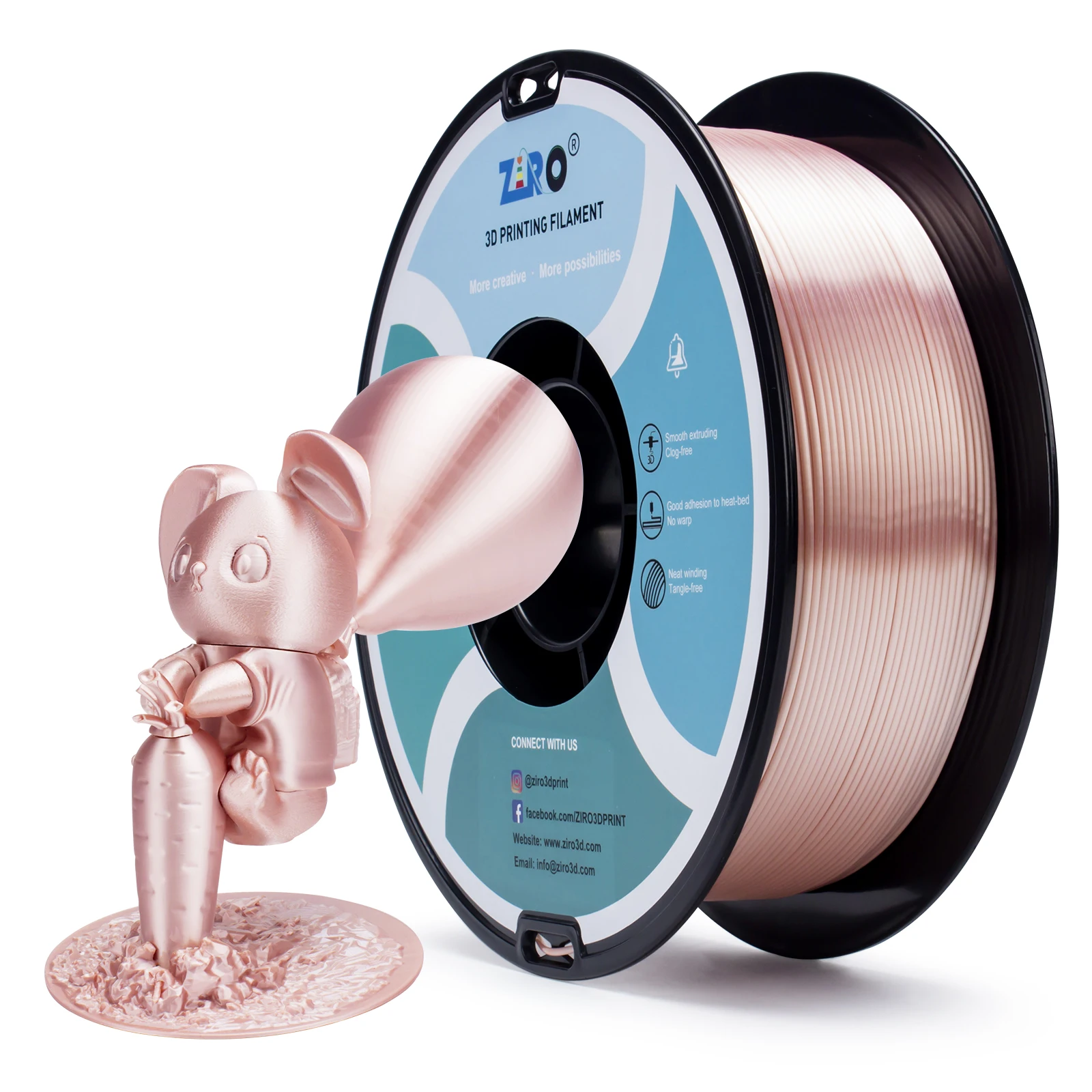 Pla Ribbon ZIRO Gradient 3D Printing Filament Chroma Ribbon 1.75mm/1kg Degradable ...