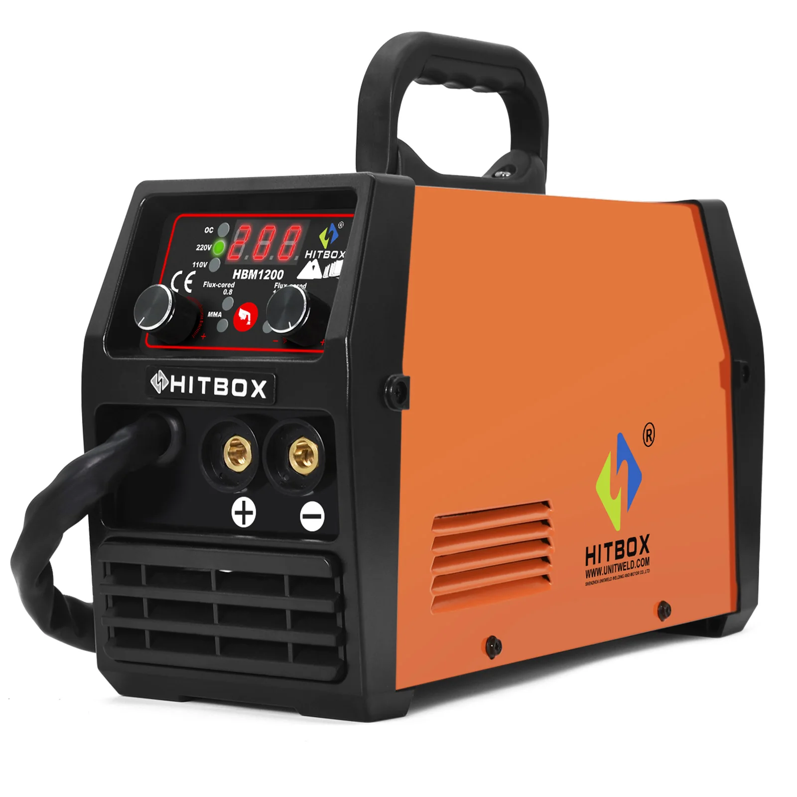 HITBOX 3IN1 MIG MAG ARC/MMA Schweißgerät DC 200A Tragbar Fülldraht