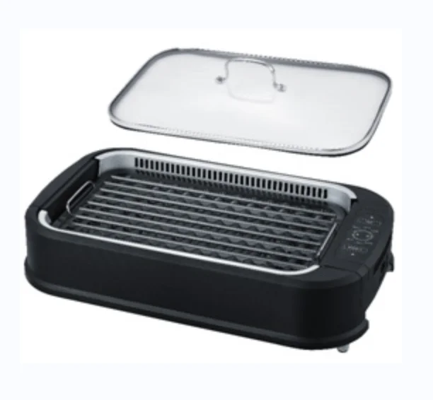 1pc European Standard Smokeless Electric Grill Pan, Kitchen Multi-function Electric  Barbecue Stove, Indoor Barbecue Stove