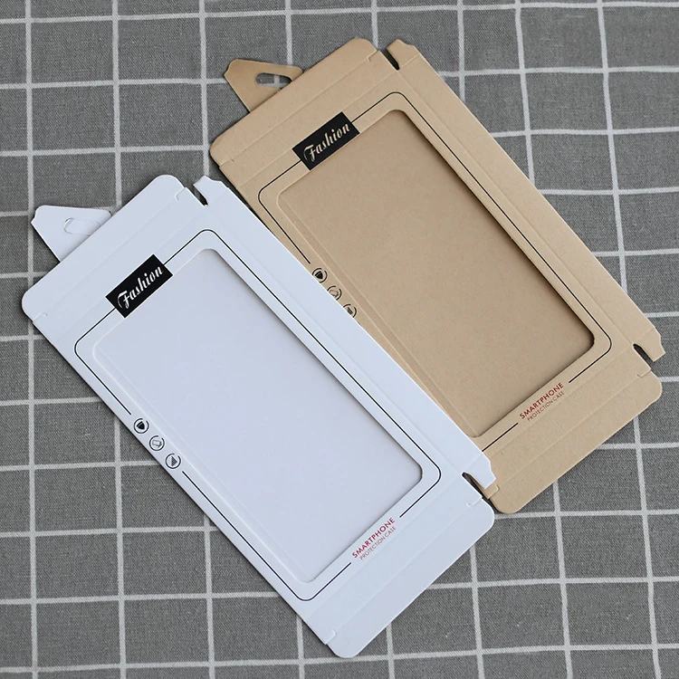 Universal Custom Printed Cell Phone Case Packaging Box Luxury Mobile Phone Case Package With Window for Iphone