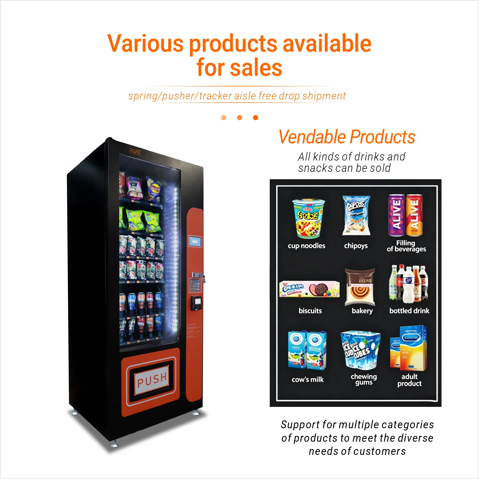 XY Mini Slim Small Combo Refrigerated Vending Machine