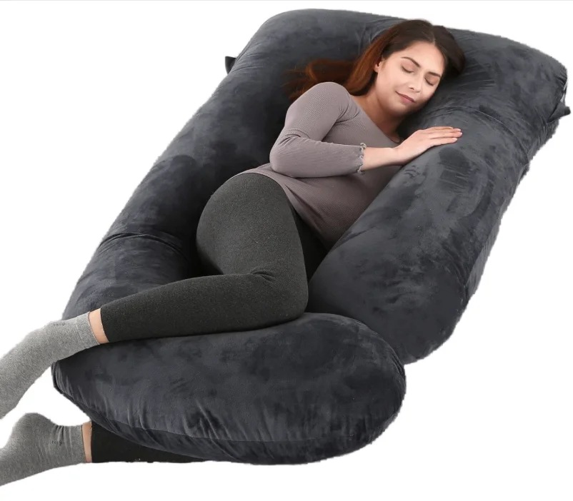 Cuscini per il corpo da donna in gravidanza, grandi, soffici, con imbottitura in microfibra, rivestimento rimovibile personalizzato, per supporto schiena e sonno.