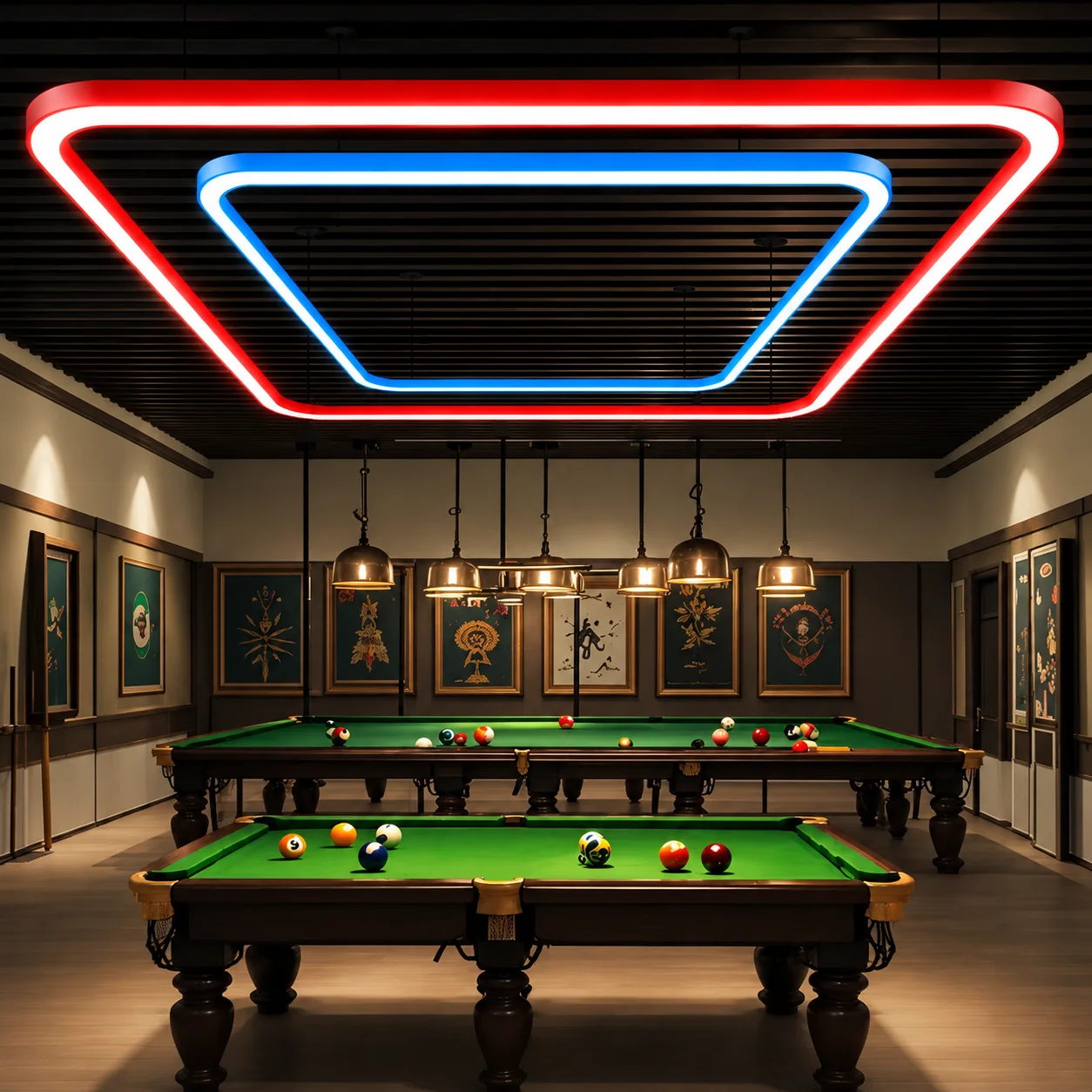Modern LED Pool Table Light Commercial Billiard Room Pendant Lamp Snooker Table Lighting Fixture Led Pendant Lamp