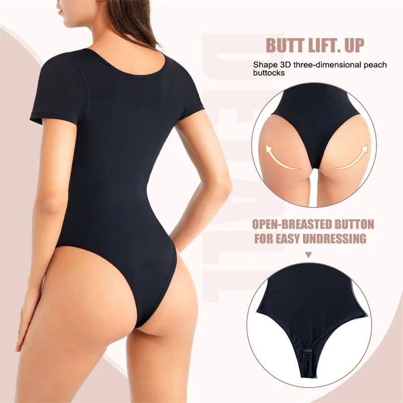 Wholesale Women Plus Size Full Body Shoulder Tummy Control Shaper Underwear Seamless Waist Trainer Thong Bodysuit Shapewear