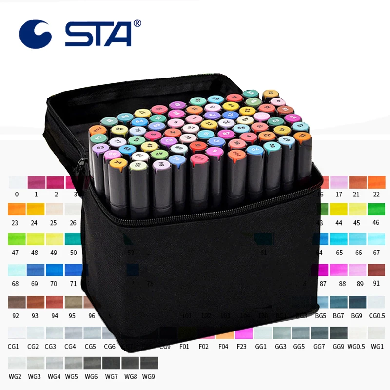 STA 3203 Art Markers Set Dual Headed Artist Sketch Oily Alcohol