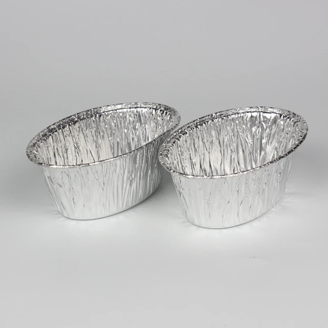 TIA TB41 Non Traditional Aluminum Foil Container Elliptical Egg Cup Food Tray Corrosion Resistant Foil Container