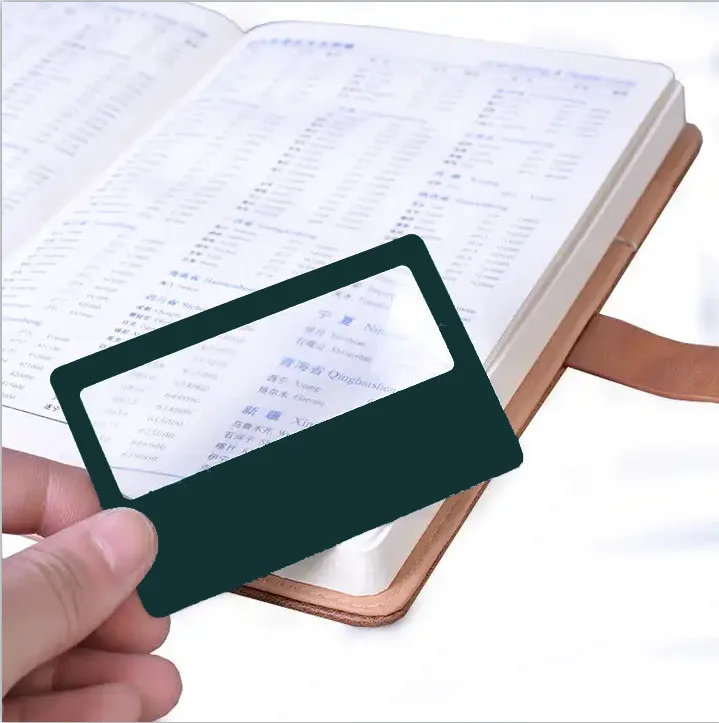 Portable Business PVC Card Magnifier Pocket Lightweight Reading 3X ...
