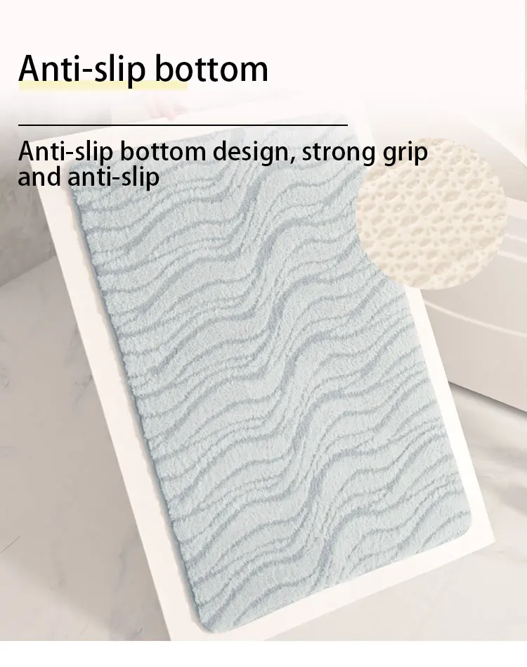 40*60cm 50*80cm Rectangle Shape 100% Polyester Imi-tation Rabbit Hair Environmental Protection Non Slip Bath Mat supplier