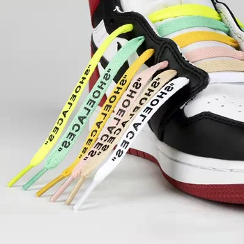 Hot Sale Multi Color Off White Brown Blue Green Print Polyester Shoe Laces