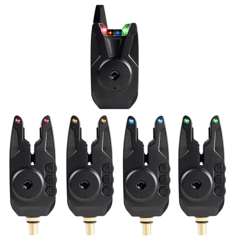 New JY-80 1+4 Carp Fishing Alarm Set Waterproof Fishing Wireless Bite  Alarms Indicator Carp Fishing Tackle