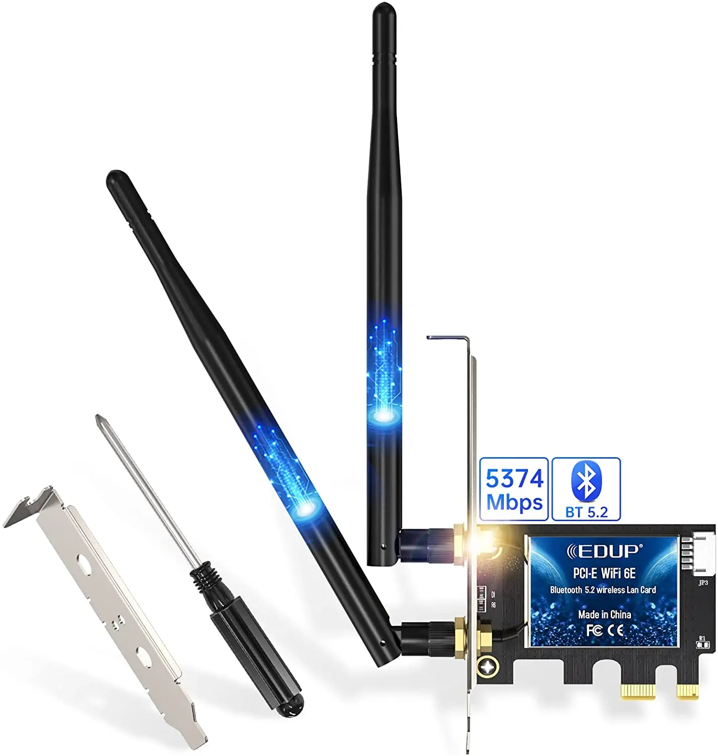 Adattatore di rete Cudy WE3000 PCI-e AX5400 WiFi 6E Tri-Band Adattatore di rete Cudy WE3000 PCI-e AX5400 WiFi 6E Tri-Band
