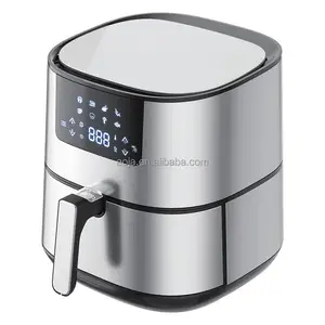 AOJA Design Stainless Steel 6L  7l 8L Air Fryer Toaster Oven  Kitchen Appliances Bake Broil Roast  Built-in Digital Air Fryer