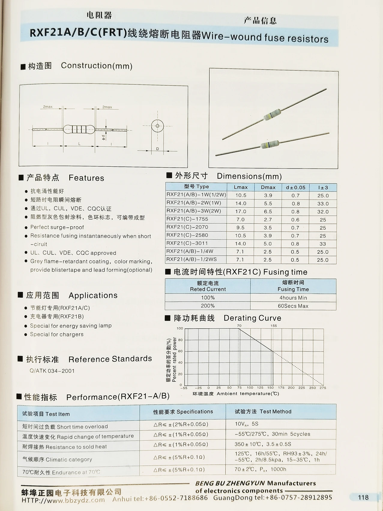 Wirewound Fuse Resistor 1/8w 1/4w 1/2w 1w 2w 3w 5w 5 Tolerance Winding