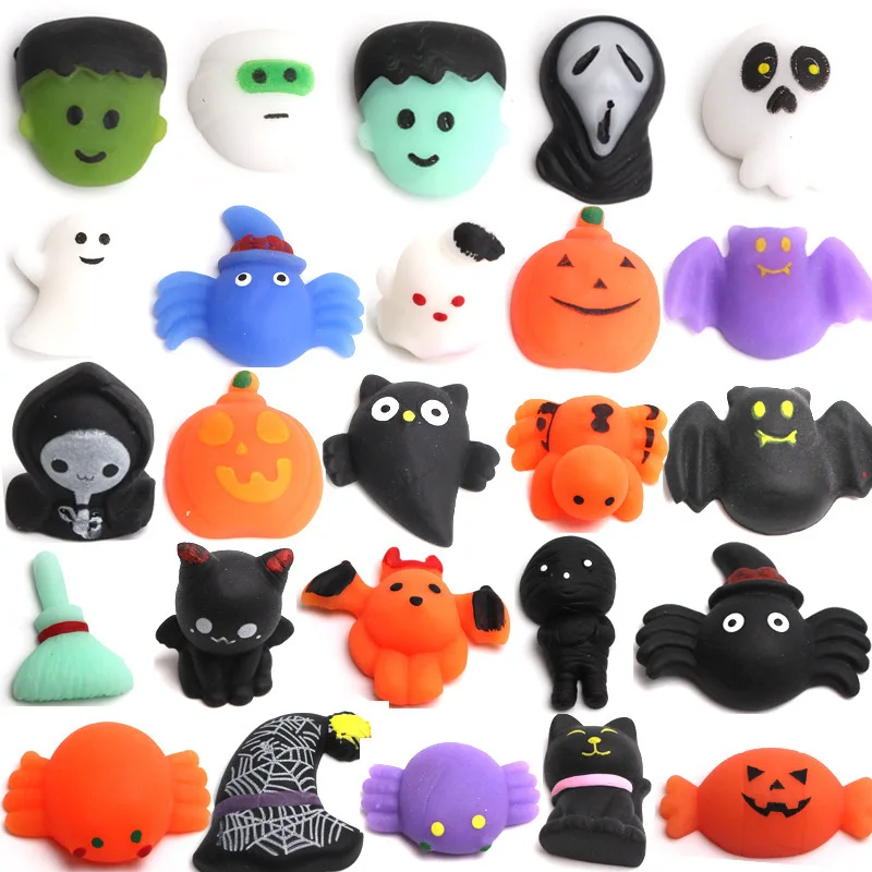 Cheap Wholesale Stretchy Squishy Toys Stress Relief Skeleton Bat Vampire  Soft Squeeze Toy Kawaii Halloween Mochi Squishy Toys