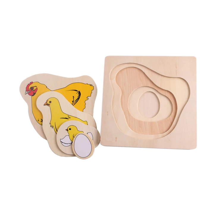 Детский сад Школа Монтессори образования Деревянные Головоломки игрушечные лошадки для