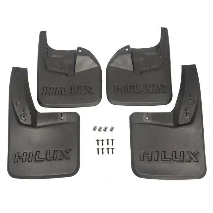 4Pcs LH & RH Splash Guards Mud Flaps Molded For Toyota Hilux Vigo 2008-2014 4WD