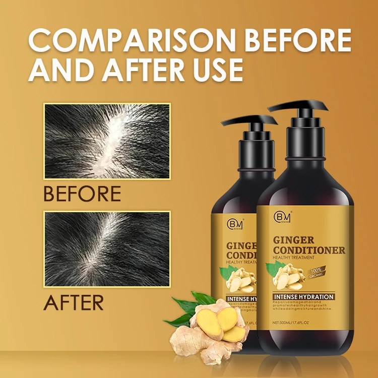 Индивидуальные органические Имбирные кондиционеры против выпадения волос для роста волос