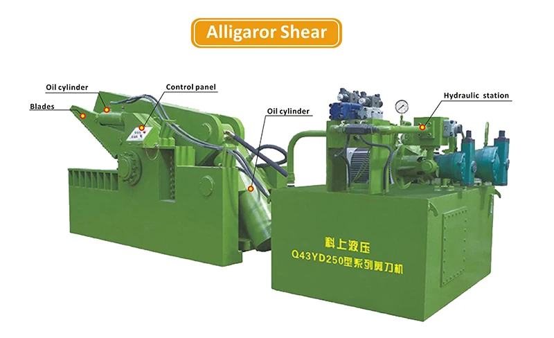 Keshang Q43YD-315 Hydraulic Scrap Metal Aluminum Steel Plate Recycling Shearing Machine Alligator Cutting Shear supplier