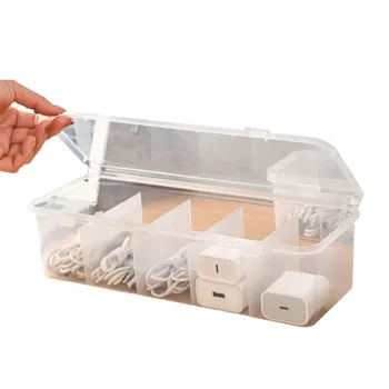 Dustproof Desktop Data Cable Organizer Box Mobile Phone Charging Cable Storage Bag Convenient Storage Solution