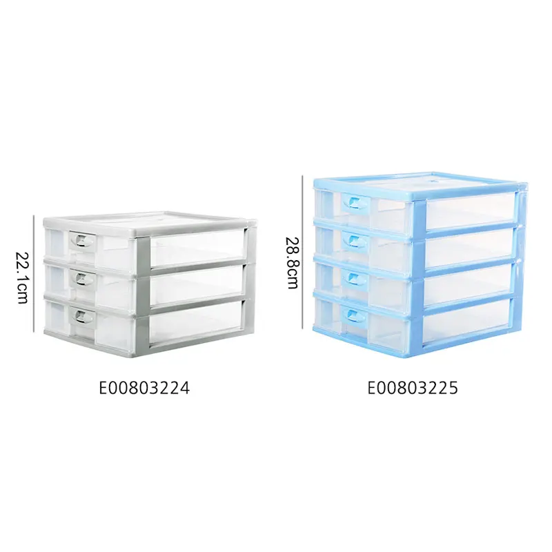 A4 Filing Cabinet 4 Tier Plastic Clear Office Storage Drawer Organizer Storage Box Parts Cabinet Office Desktop Organizer
