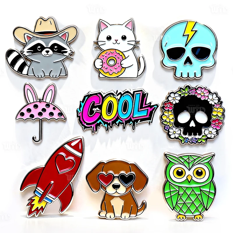 Groothandel Ontwerp Uw Eigen Aangepaste Cartoon Logo Zachte Emaille Spelden Zinklegering Metalen Spelden Badges Fashion Kleding Kraag Spelden