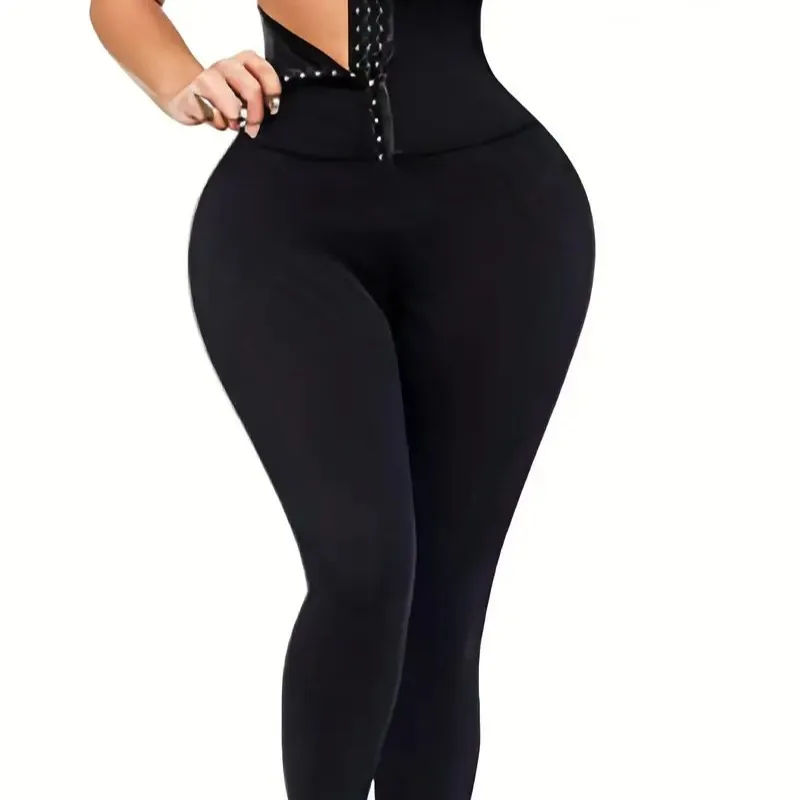 Plus-Size Fitness Shapewear Yoga Pants Waist-Cinching Tummy Control Butt-Lifting High Wa