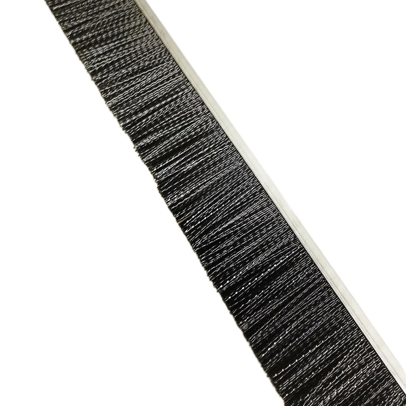 Black Brush Seal Insulation Brush Strips Draft Excluder For Garage