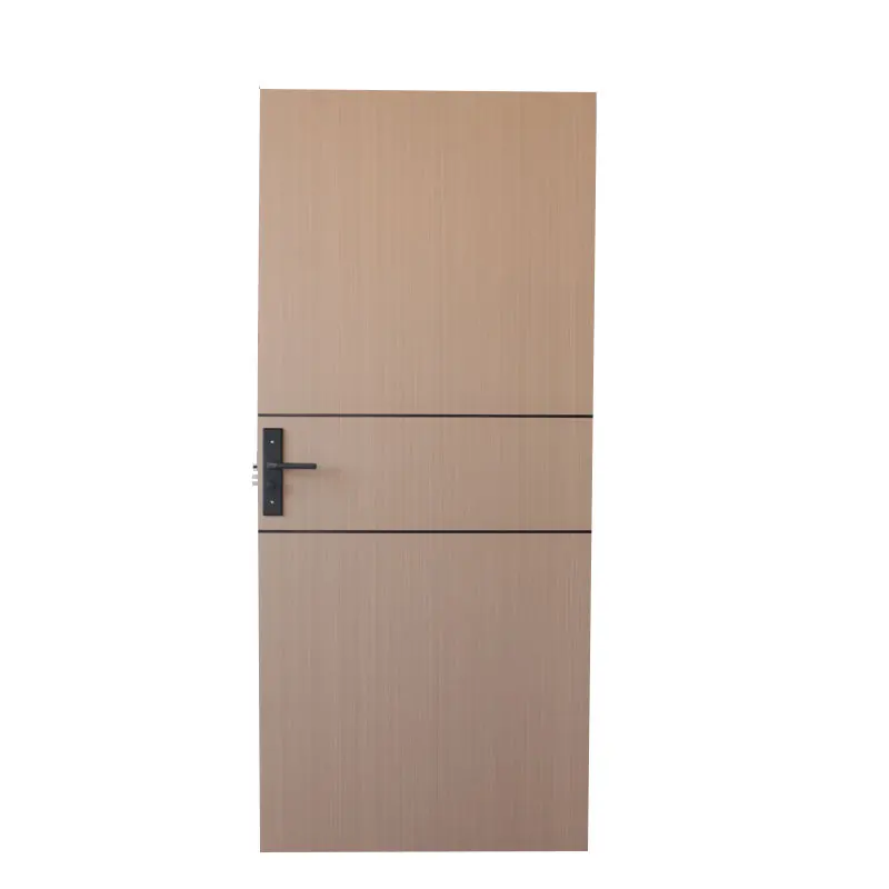 Global Best Seller Natural Wooden Textured Porta Full Colores IMPERVIUS Sine Frame Wpc Door enim coquina