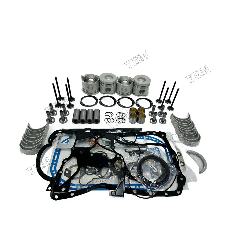 Engine Rebuild Kit With Piston Ring Bearing Valves Overhaul Gasket Set Compatible for Isuzu 4JA1s Replacement Engine Spare Parts 4