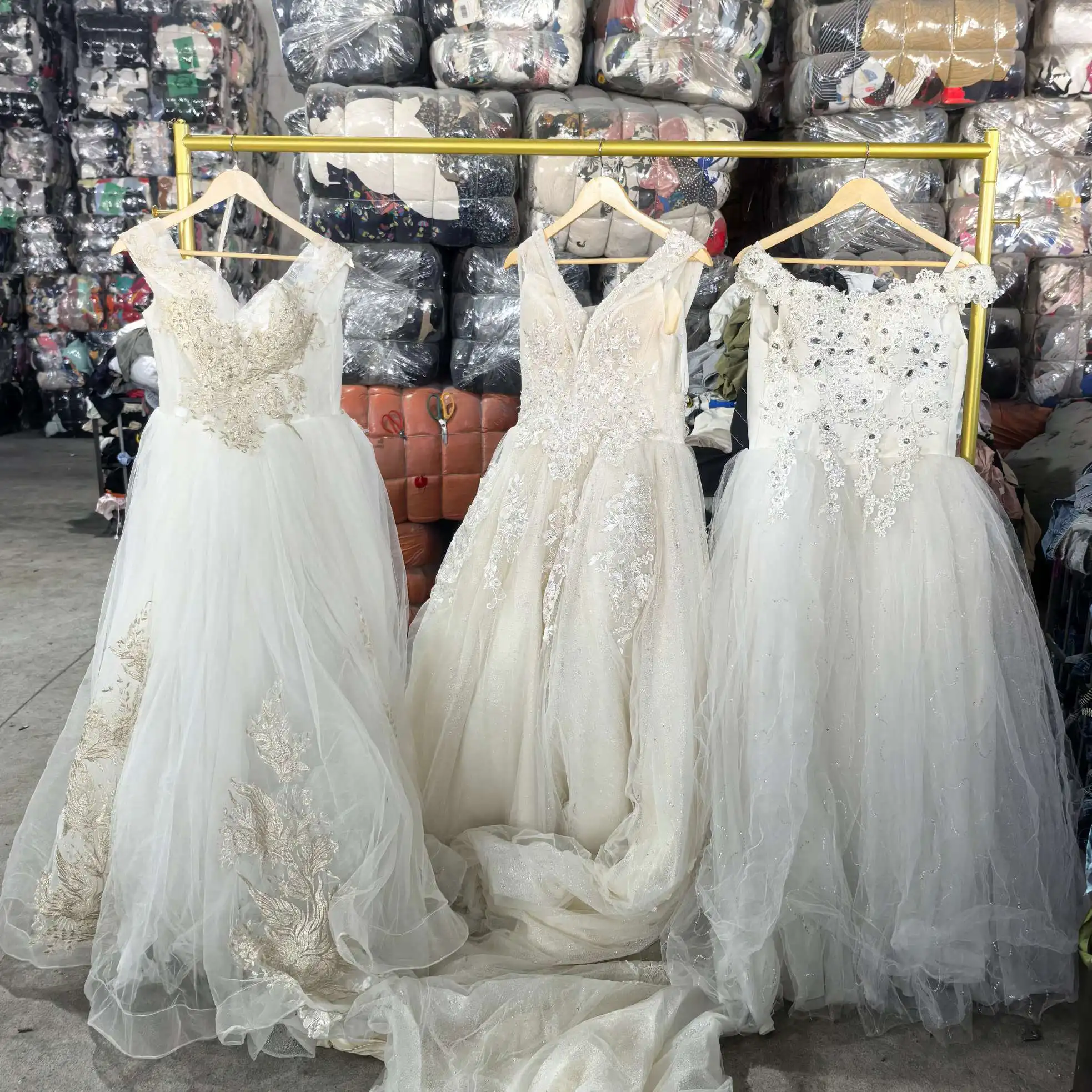 Second Hand Bride Dresses Mermaid White Wedding Dress Wedding Gown Women's  Dresses Wedding Dresses Used Clothes Bale
