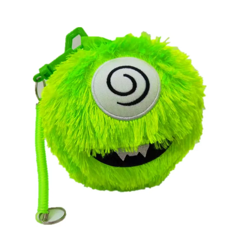 Larger/medium/smaller Fuzzbies Purple Hairie Fuzzy Plush Inflatable Bouncy Ball Kids Funny Face