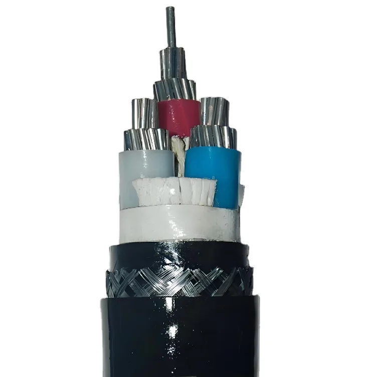 Factory direct bare tinned copper wire braid armored low smoke halogen free flame retardant marine power cable