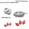 White 2 Packs Small and Large Strawberries