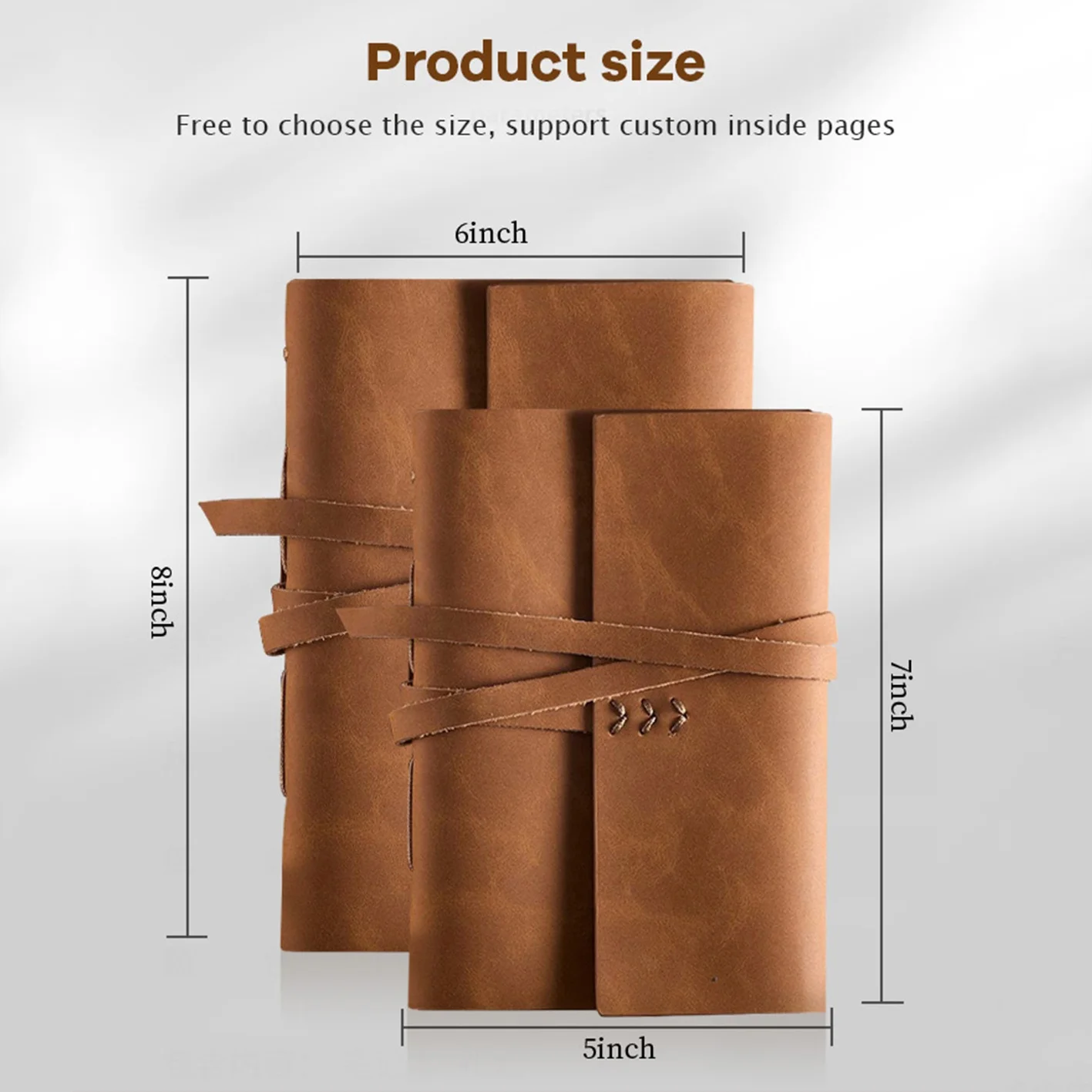 Customizable Travelers LeatherJournal Writing Notebook Soft Cover Vintage Genuine Leather Noteboo Journal Daily Planner for Gift