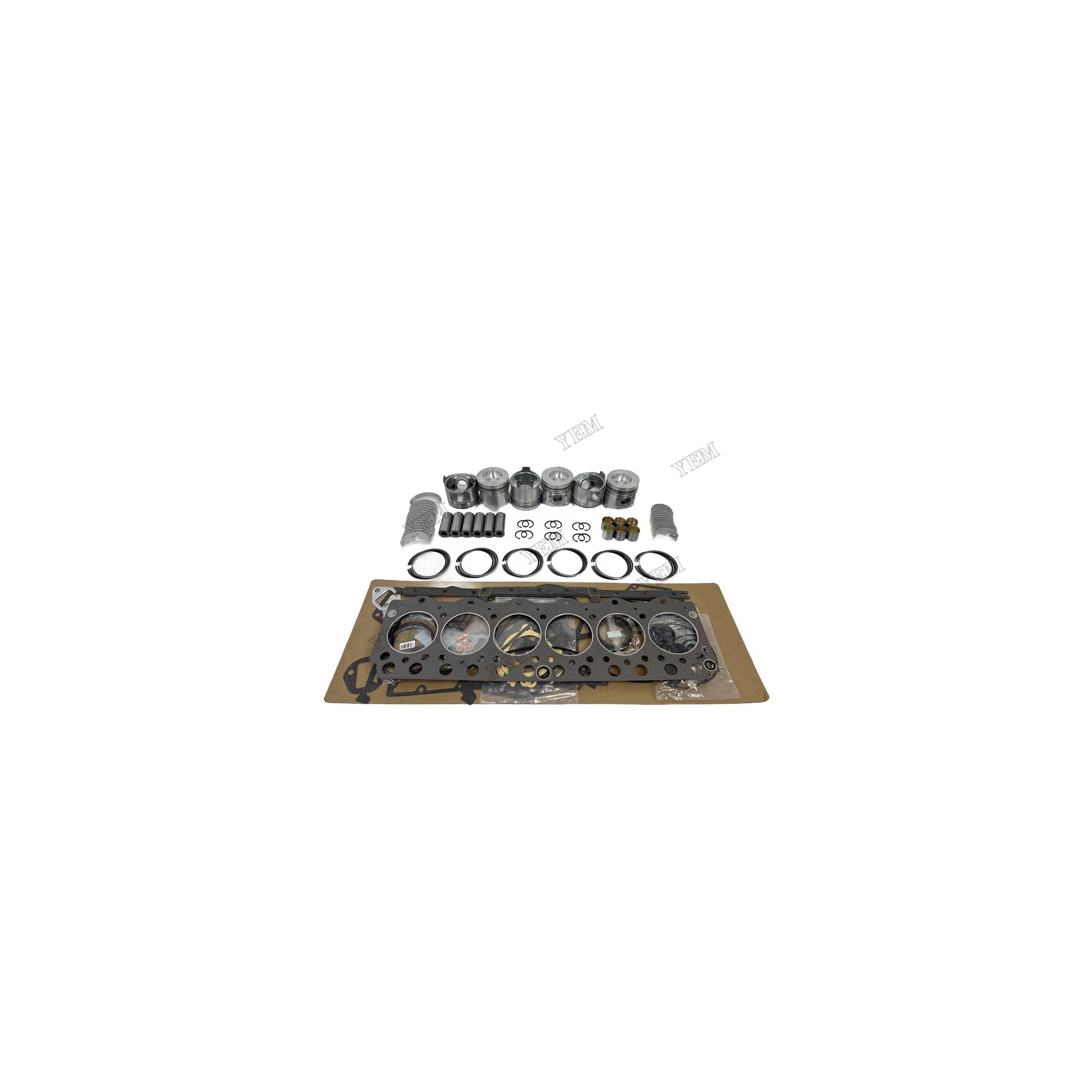 Repair Kit With Overhaul Gasket Set Piston Rings Bearings Suitable for Komatsu 6D95 Engine Repair Kit
