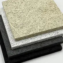 Factory Direct Modern Light Grey Painted Wood Wool Acoustic Panels Wood Fiber Cement Hexagon Wooden Panel Soundproof For Studio