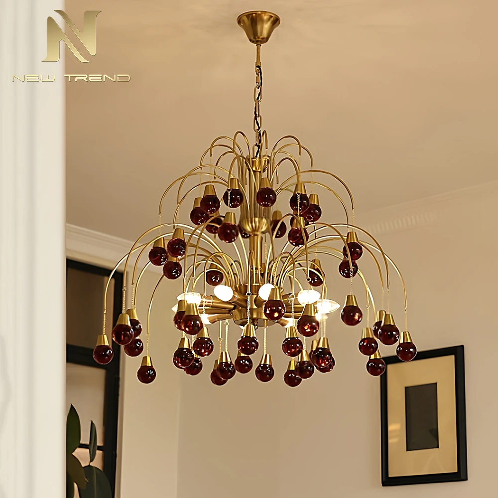 CPL-465 Modern Minimalist Murano Glass Pendant Light – Nordic Style LED Suspension Lamp for Dining Room Chandeliers