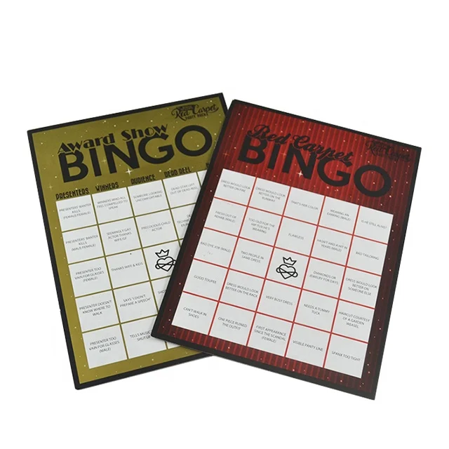Custom Paper Cards Scratch off Game Bingo Cards For Sale