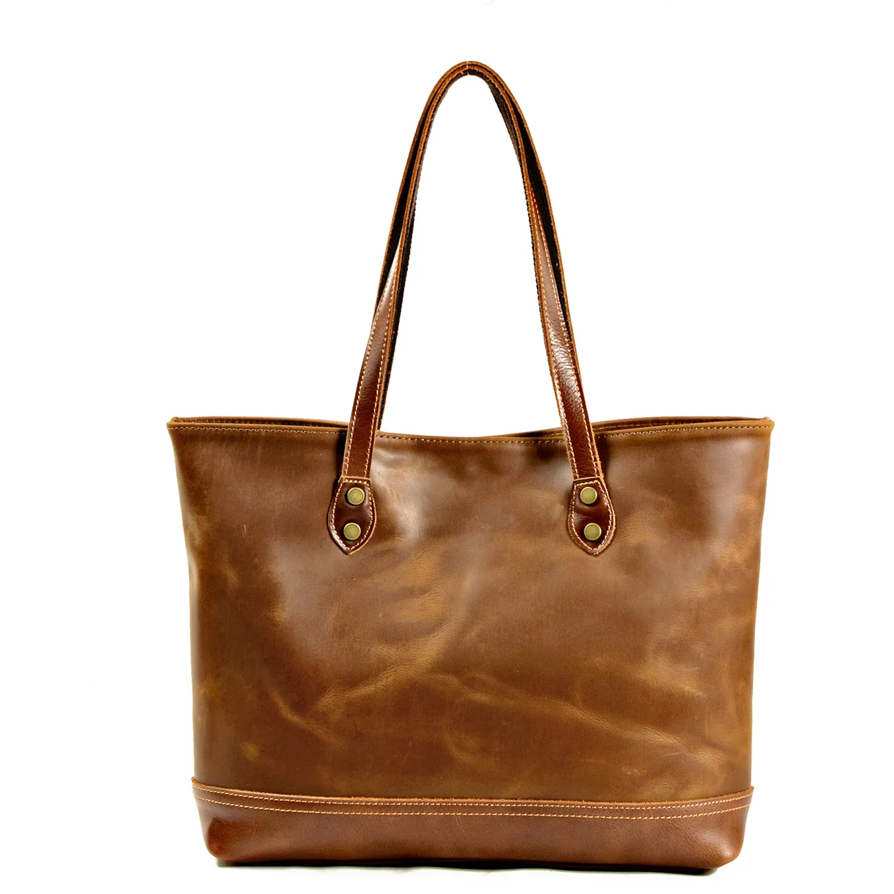 brown handbag style ladies luxury  leather tote bag