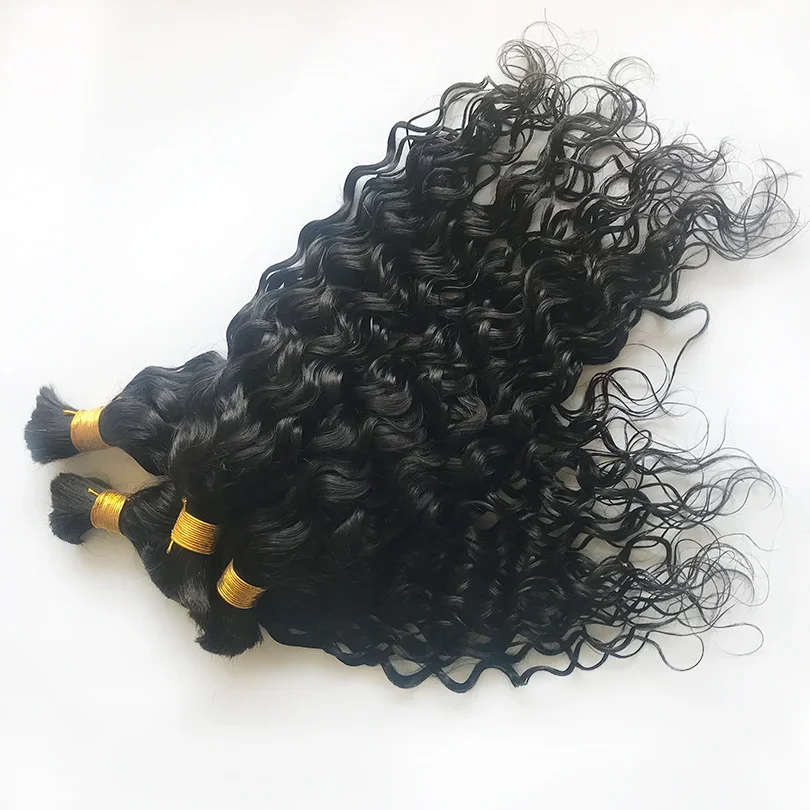 Capelli umani sfusi per intrecciare 100 g non trattati brasiliani Remy Hauman capelli sfusi senza trama colore naturale_voghion.com
