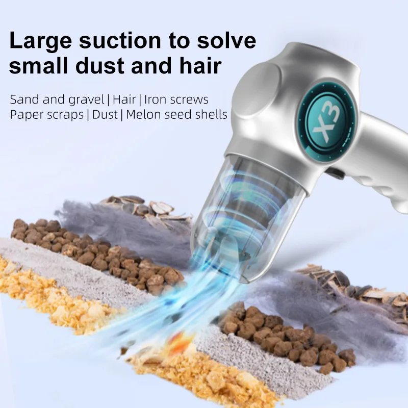 Aspirateur et souffleur portatifs professionnels 2-en-1 XC03 | Aspirateur sans fil de 4500 Pa
