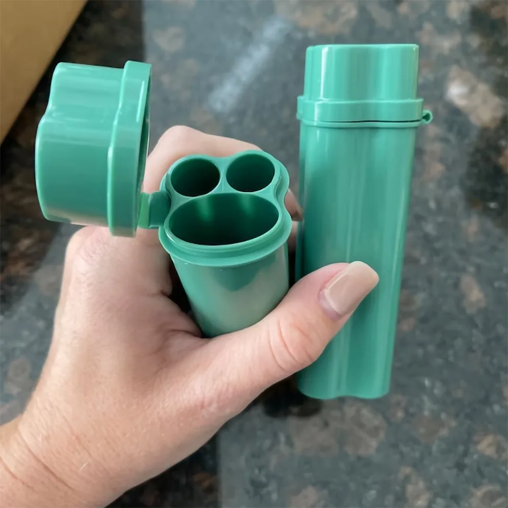 Portable Plastic Cigar Tubes Travel Case Humidor Pocket Cigar Case With