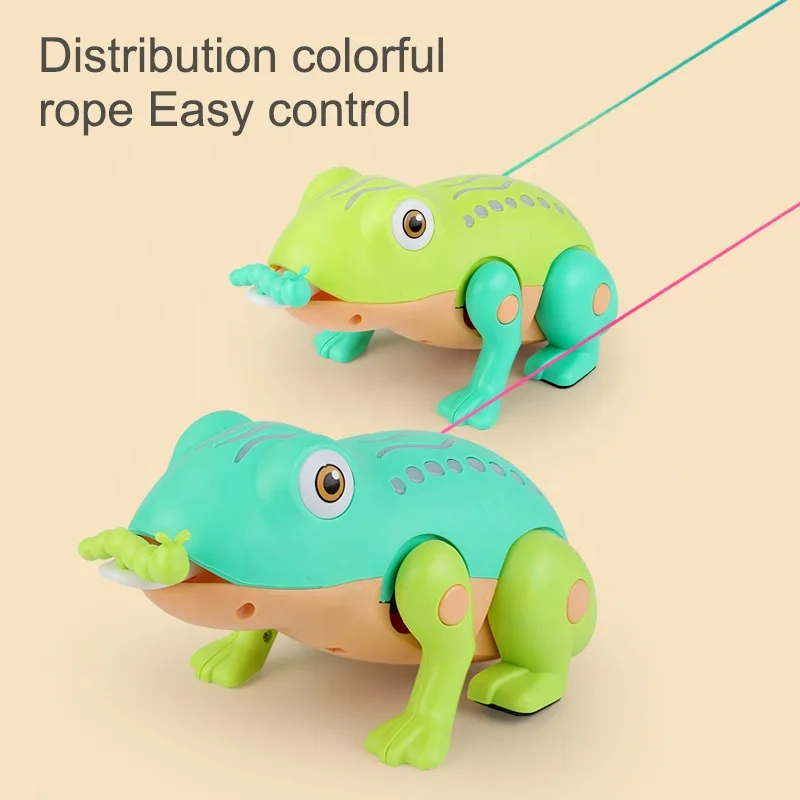 Electric Walking Jumping Frog Toy with Light & Sound, Insect
