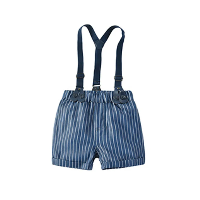 
 100% хлопковый летний костюм для малышей, рубашка с шортами, одежда для маленьких джентльменов, комплект одежды  