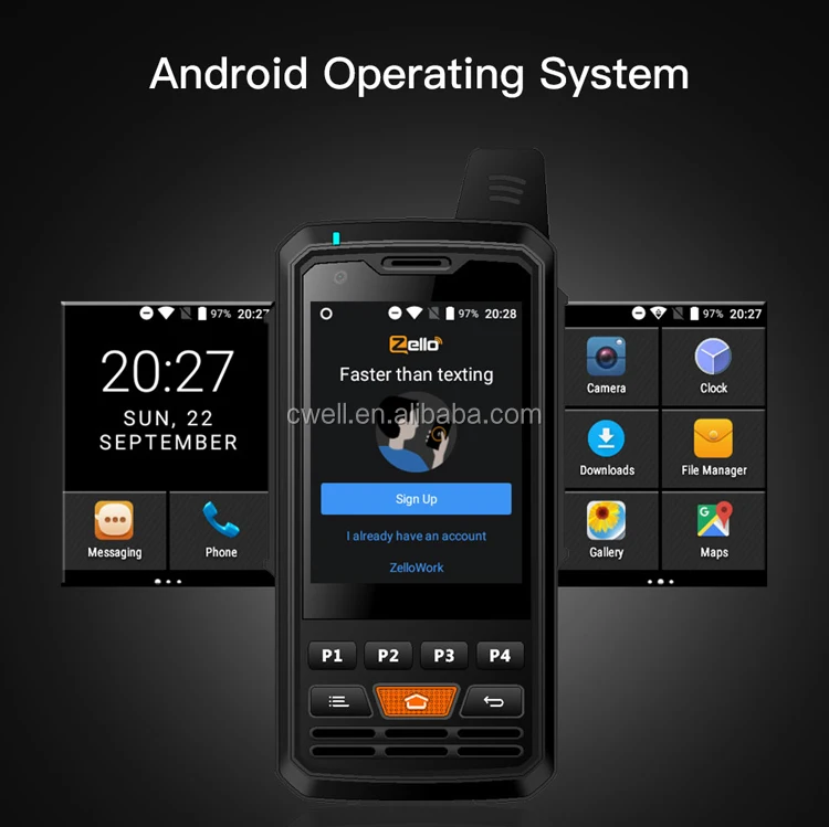 Talkie-Walkie Android T500 4G LTE ZELLO - Longue Portée - Comme Neuf