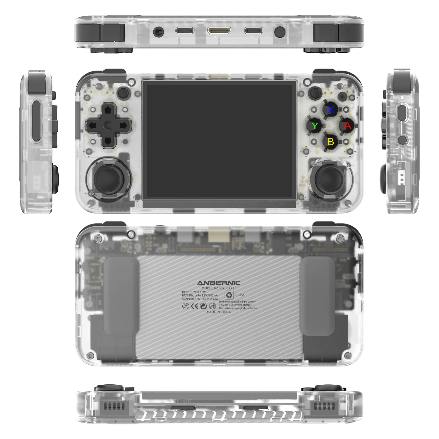 Anbernic RG35XX H - Portable Game Player with 3.5 Inch IPS