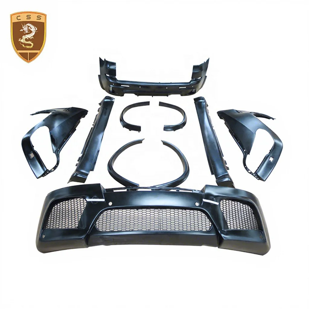 Car Body Kits For BMW X5 E70 To X5M Style Front Bumper Fender Side Skirts Wheel Eyebrows